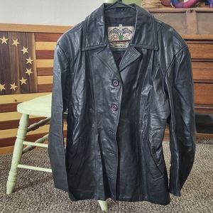 Nopal by J.L.S leather jacket, xl, black